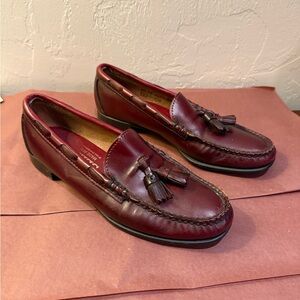 Sebago Wine/Burgundy Leather Tassel Loafers